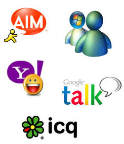 Instant Messaging apps - AIM, MSN Messenger, Windows Live Messenger, Yahoo Messenger, Google Talk, ICQ