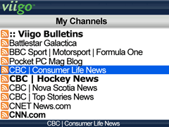 Viigo RSS Reader for Windows Mobile